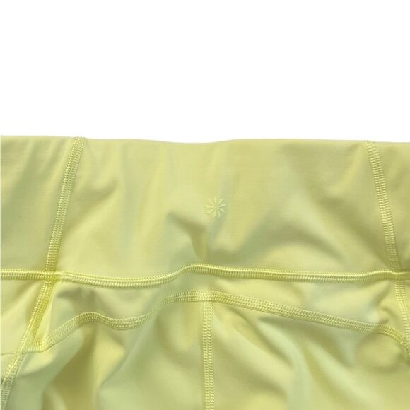 ATHLETA Mesh Contender Capri Neon yellow Size Medium - Picture 7 of 8